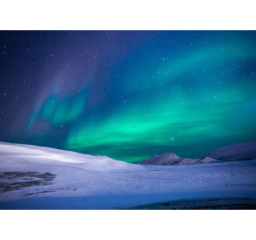 Questo splendido murale con cielo raffigurante una foto dell'aurora boreale sarà perfetto nel tuo salotto o nella tua camera da letto. Facile da applicare.