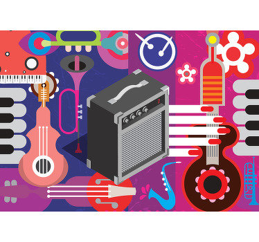 Retro pop moderni valokuvatapetti - Tenstickers