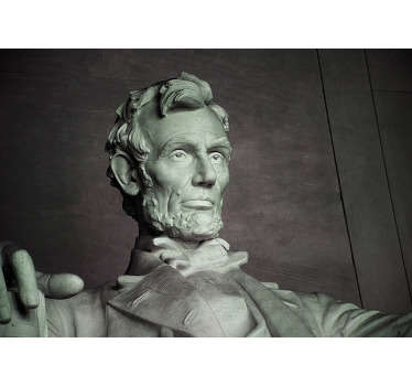 Abstrakt lincoln staty klassisk konst fototapet - Tenstickers