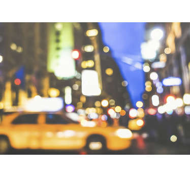 Blur night in New York wall mural - TenStickers