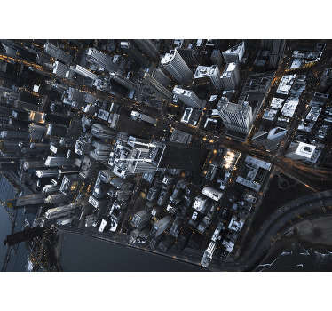 Fotomural ciudad vista aérea rascacielos - TenVinilo