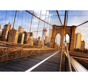 With this original Inside Brooklyn Bridge New York wall mural, you can turn any room into a special space where you'll want to spend hours.