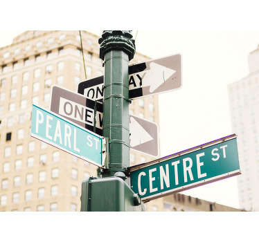 New York Road Sign wall mural - TenStickers