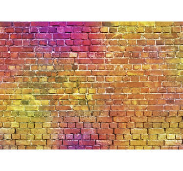 This colourful brick art wall mural is such an exciting way to redecorate your walls! Let us know the sizes you need and buy it today.