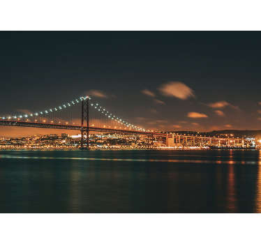 Murais de parede Ponte 25 de Abril à noite - TenStickers