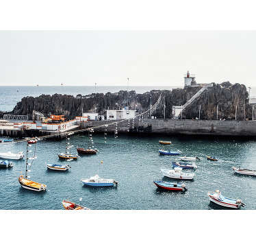 Mural de parede decorativo de mar Barcos de pesca - TenStickers