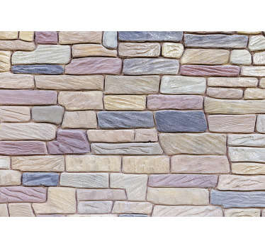 Discover this alternative way of decoration with this textured wall mural with the imitation of bricks. High quality image and free delivery!