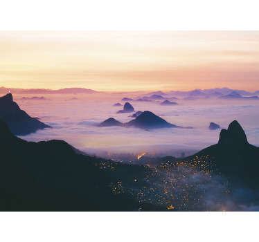 Fotomural de parede RJ sob as nuvens - TenStickers