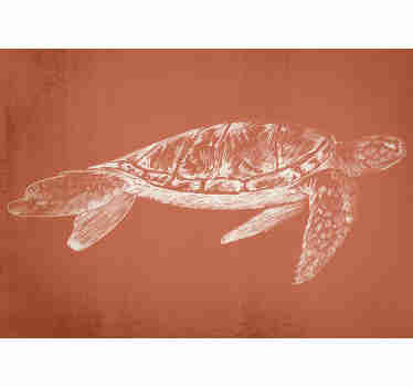 Beautiful Sea Turtle animal wall mural - TenStickers