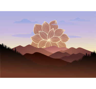 Cvjetni zidni mural cvjetni paisley - TenStickers