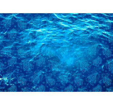 Blommig paisley mönster fototapet - Tenstickers