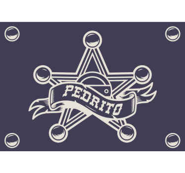 フレーズ壁画 カスタム保安官バッジ - TENSTICKERS