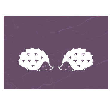 Basit kirpi salonu fotoğraf duvar kağıdı - TenStickers