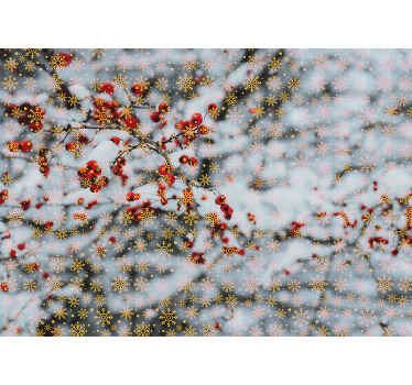 Fotomural árboles navidad nevados - TenVinilo