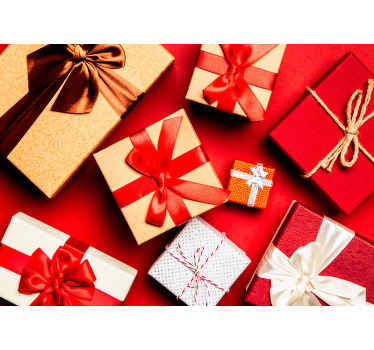 Festive Gift Arrangement christmas wall mural - TenStickers