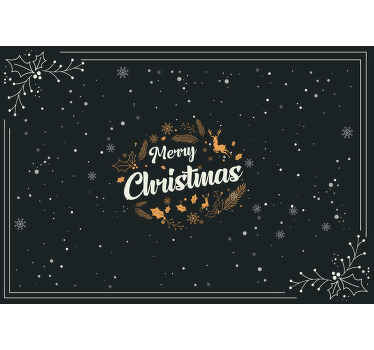 Merry Celebration Elements christmas wall mural - TenStickers