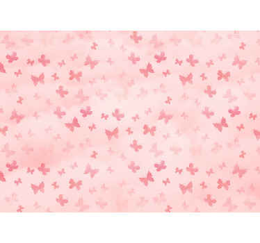 Papier peint mural rose Papillons roses - TenStickers