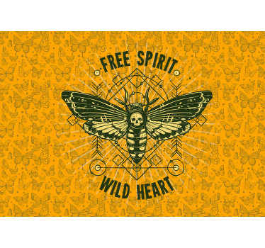 壁画现代风格 自由精神蛾 - TenStickers