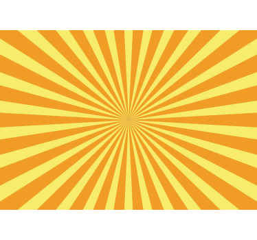Abstraktní oranžové sluneční světlo fotomurální - TenStickers