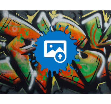 Graffiti background with photo wall mural - TenStickers