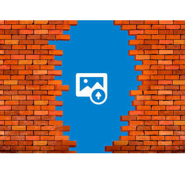 Naklejka ścienna Dziura w ścianie ze zdjęciem - TenStickers