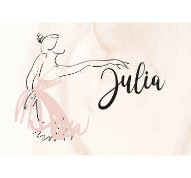 フレーズ壁画 優雅なダンサーの姿 - TENSTICKERS