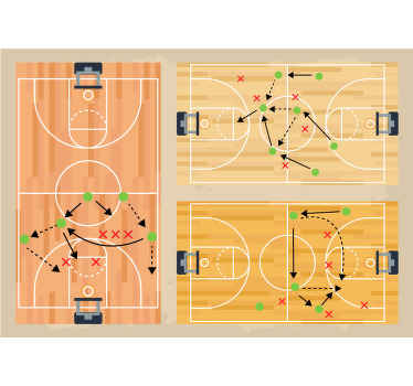 Basketball Tactics wall mural - TenStickers