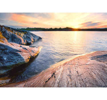 Ylös kallion maisemien tapetti kuvalla valokuvatapetti luonto - Tenstickers