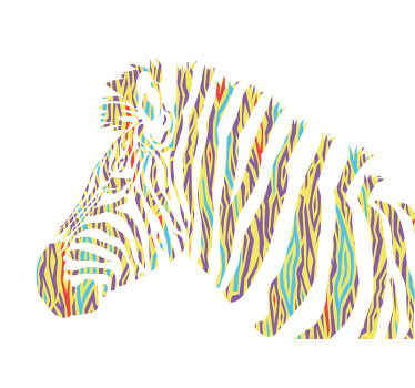 Vintage Zebra Animal Print wall mural - TenStickers