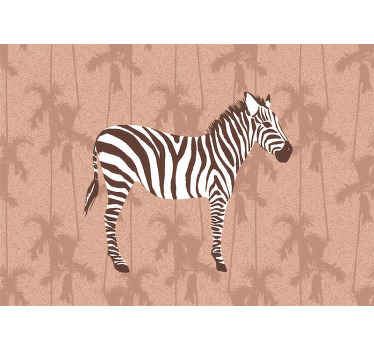 Zebra i naturen fototapet dyr - TenStickers