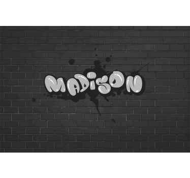 Fotobehang slaapkamer Gepersonaliseerde graffiti - TenStickers