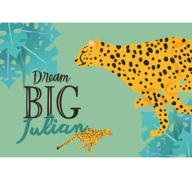 Personalised Leopards Jungle  custom wall mural - TenStickers