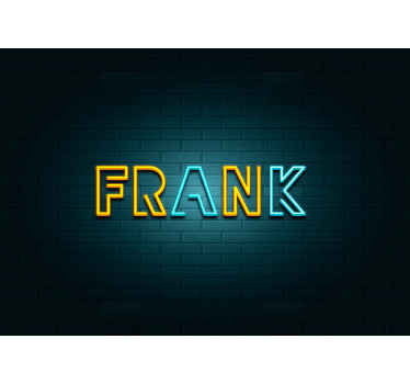 Personalised glowing name custom wall mural - TenStickers