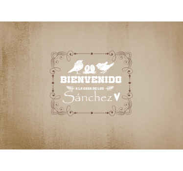 Fotomural personalizable Apellido personalizado - TenVinilo