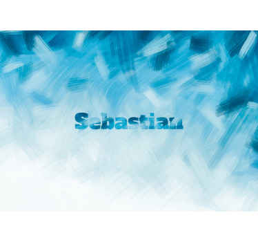 Simple paint splash name custom wall mural - TenStickers