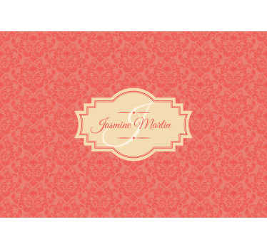 Elegant navnedesign personlig fototapet - TenStickers