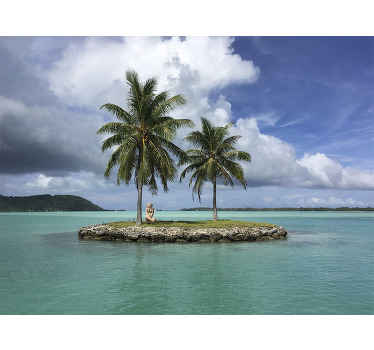 Tranquil Island Oasis nature wall mural - TenStickers