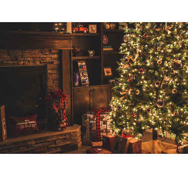 Fototapete Traum Winterwunderland geschenke - TenStickers