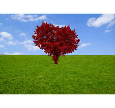 Heart Shaped Tree flower mural - TenStickers