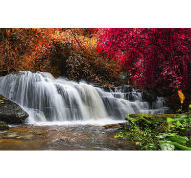 őszi levelek és vízesés - TenStickers