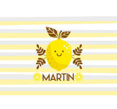 Smiling Lemon Decor custom wall mural - TenStickers