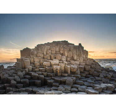 Giant's Causeway Sunset landscape mural - TenStickers