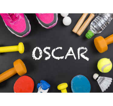 フレーズ壁画 フィットネス必需品ディスプレイ - TENSTICKERS