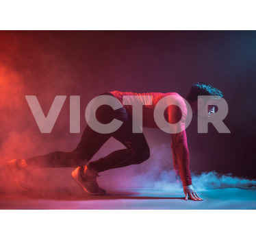 Dynamisch hardlopersilhouet fotobehang mensen - TenStickers