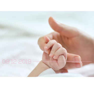 Tapisserie pour chambre bébé connexion de main tendre - TenStickers