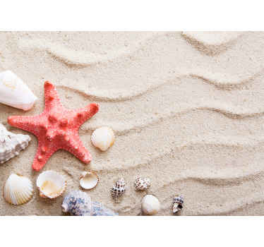 Starfish and Shells under the sea mural - TenStickers