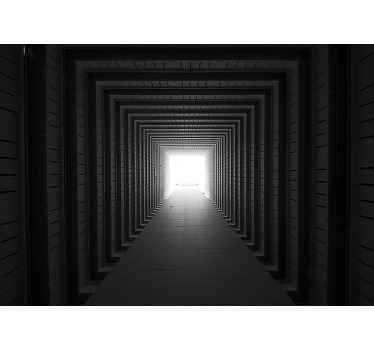 Perspektivní pohled z tunelu Abstraktní fototapeta - TenStickers