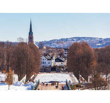 Oslo in winter wall mural - TenStickers
