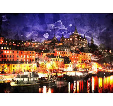 Stockholmo çizilmiş duvar resmi - TenStickers