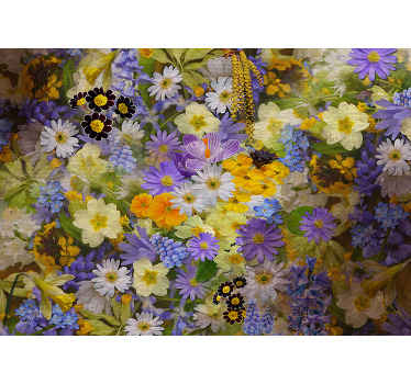 Wall mural of spring flowers wall mural - TenStickers